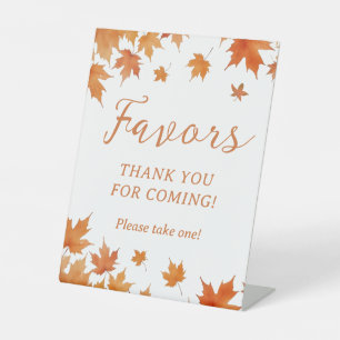 Fall Baby Shower Favor Pedestal Sign