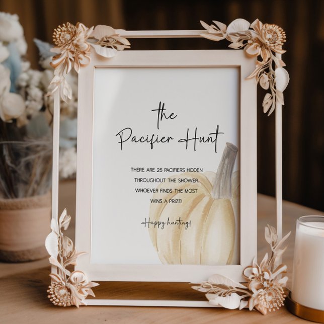 Fall Baby Shower Game Poster Pacifier Hunt (Creator Uploaded)