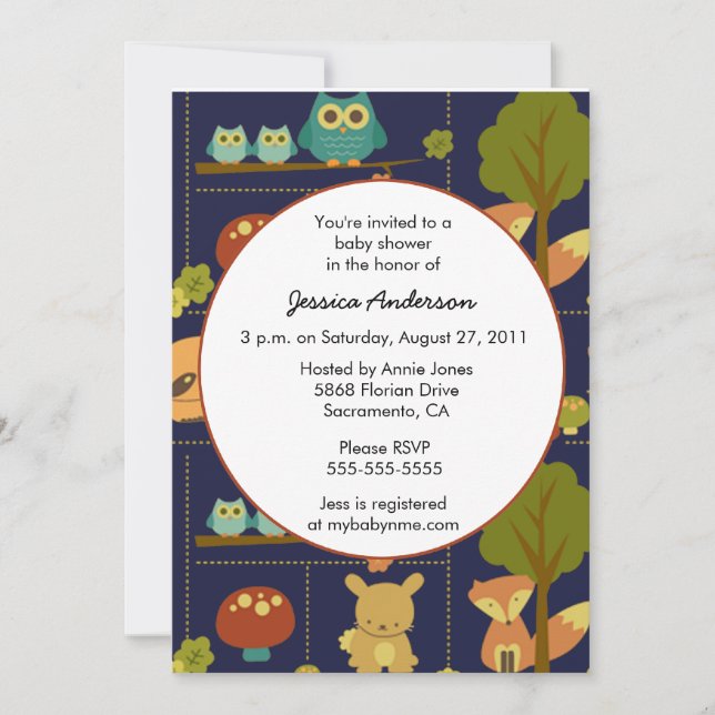 Fall baby shower invitation (Front)