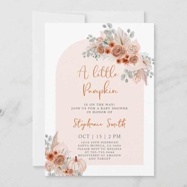 Fall Baby Shower Invitation (Front)