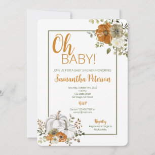 Fall Baby Shower Invitation Neutral Fall Colours