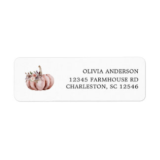 Fall Baby Shower Invitation Return Address Label