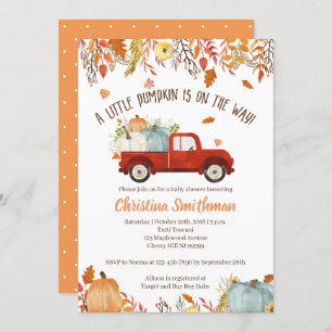 Fall Baby Shower Invitations for a Boy