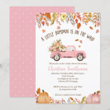 Fall Baby Shower Invitations For A Girl