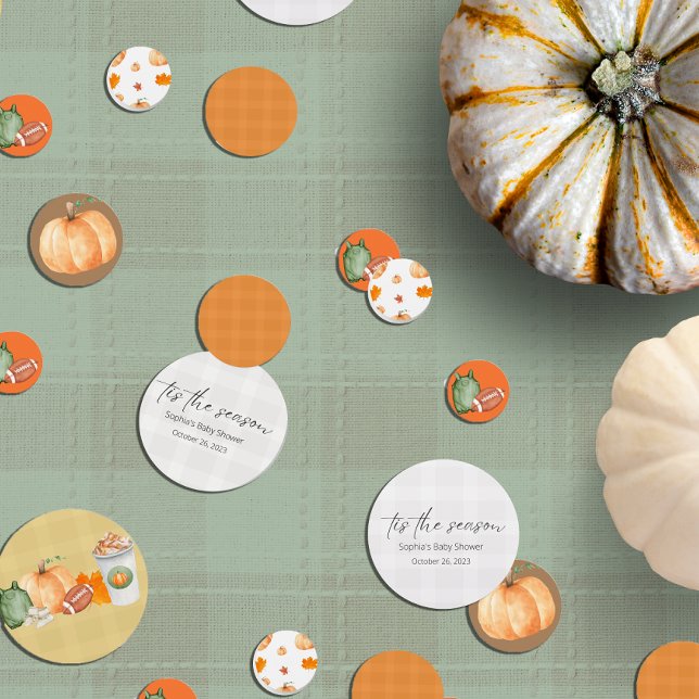 Fall Baby Shower, Little Pumpkin, Gender Neutral Confetti (Creator Uploaded)