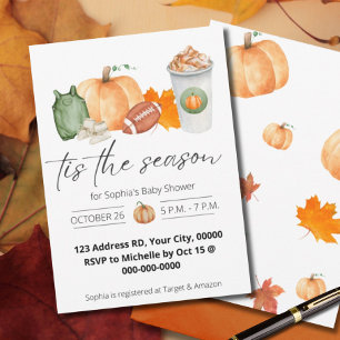 Fall Baby Shower, Little Pumpkin, Gender Neutral Invitation