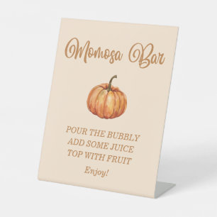 Fall Baby Shower Momosa Bar Pedestal Sign