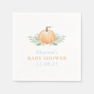 Fall Baby Shower Napkins Pumpkin