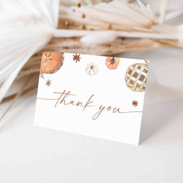 Fall Baby Shower Thank You Card, Little Cutie Pie (Creator Uploaded)