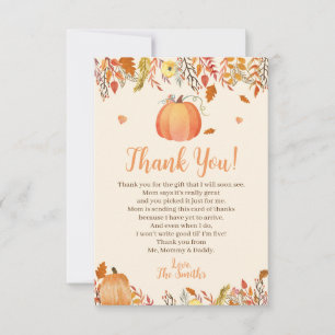 Fall Baby Shower Thank You Cards