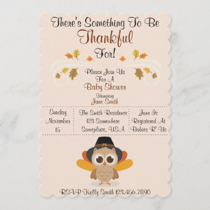 Fall Baby Shower (Thankful) Invitation