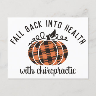 Fall back into health, chiropractic, chiropractic  postcard