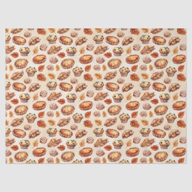 Fall Baked Goods Tissue Paper (Front)