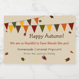 Fall Banner Treat Label