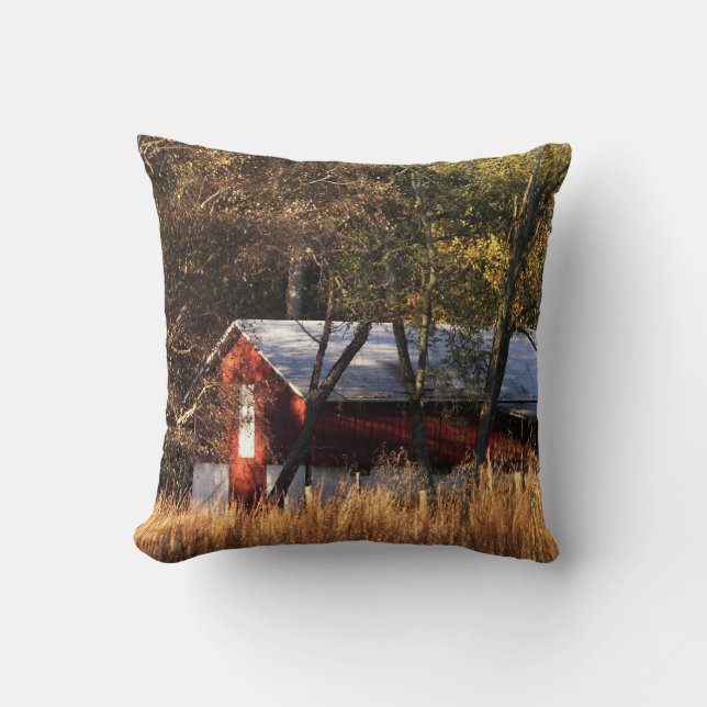 Fall Barn in Central Maryland Cushion (Front)