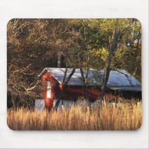 Fall Barn in Central Maryland Mouse Mat
