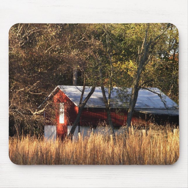 Fall Barn in Central Maryland Mouse Mat (Front)