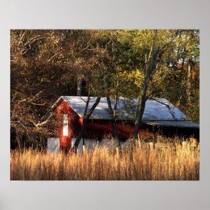 Fall Barn in Central Maryland Poster