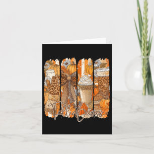 Fall Basics Coquette Bow Pumpkin Spice Thanksgivin Card
