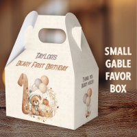 Fall Bear Pumpkin Boy 1st Birthday Gable