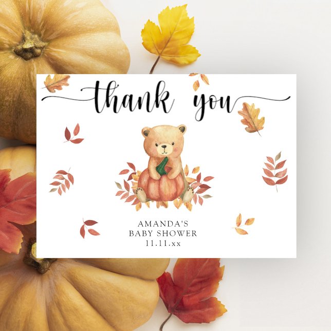 Fall Bear with pumpkin - thank you (Creator Uploaded)