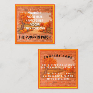 Fall Beautiful Modern Happy Thanksgiving Square Business Card
