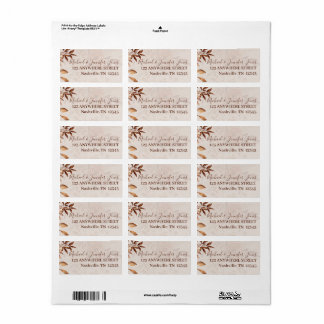 Fall Beauty Return Address Label