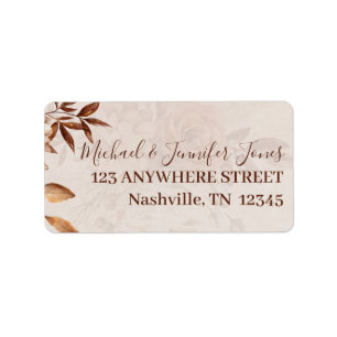 Fall Beauty Return Address Label