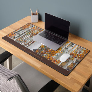 Fall Birches Aspen Colorado Trees Desk Mat