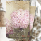 Fall Bird Floral Pink Hydrangea Ephemera Decoupage