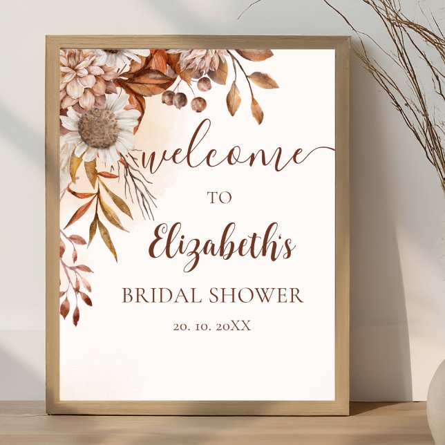 Fall Birdal Shower Boho Style Poster (Creator Uploaded)