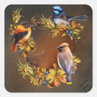 Fall Birds Stickers