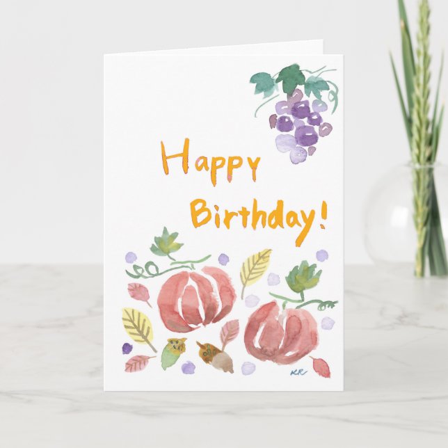 Fall birthday card (Front)