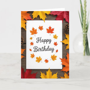 Fall Birthday Card, Fall Birthday, Autumn Card