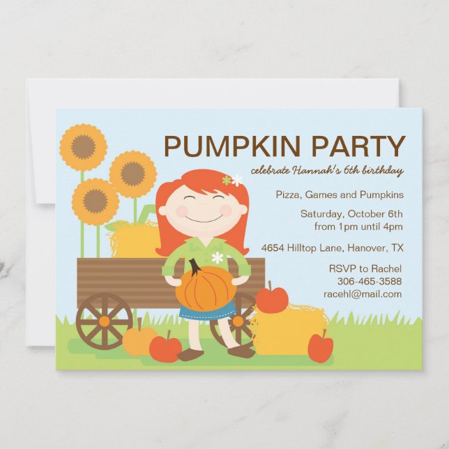 Fall Birthday Party Invitation (Front)