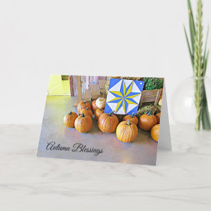 Fall Blessings Fall Pumpkins Display Card