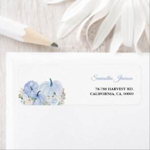 Fall Blue Pumpkin Boy Baby Shower