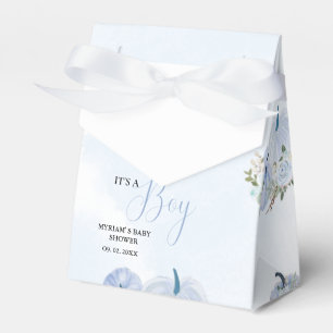 Fall Blue Pumpkin  Floral Boy  Baby shower  Favour Box