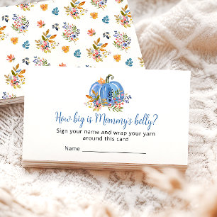 Fall Blue Pumpkin How Big is Mummy’s belly Enclosure Card