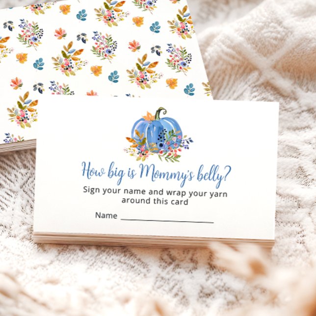 Fall Blue Pumpkin How Big is Mummy’s belly Enclosure Card (Creator Uploaded)