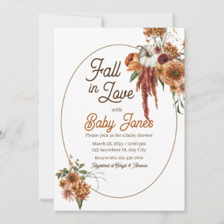 Fall Boho Baby Shower Invitation
