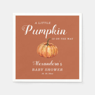 Fall Boho Pumpkin Baby Shower Napkin