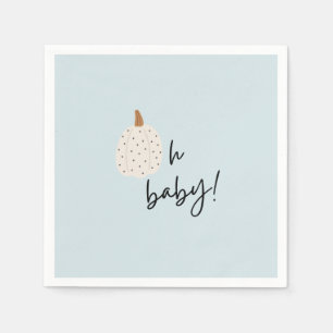 Fall Boho Pumpkin Oh Baby Shower Napkin