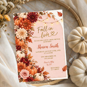 Fall Boho Rustic Baby Shower invitation