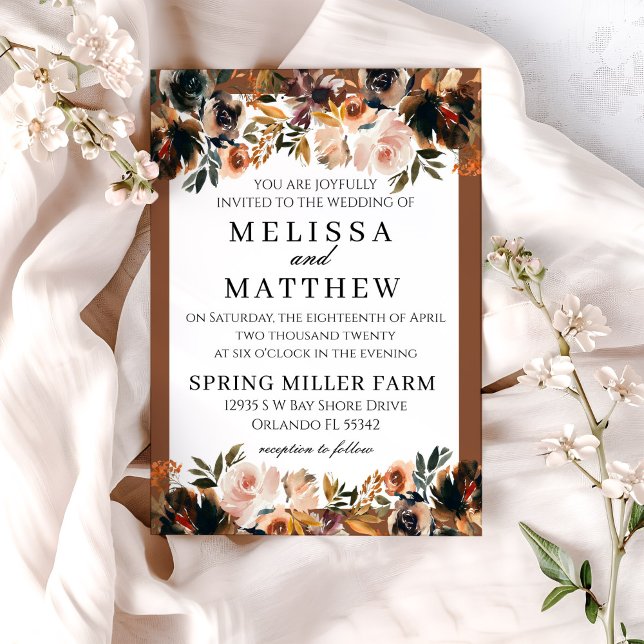 Fall Boho Wedding Invitation (Creator Uploaded)