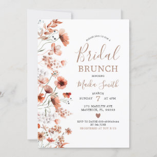 Fall Boho Widlflower Bridal Brunch Invitation