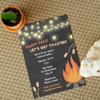 Fall Bonfire Party Invitation
