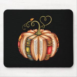 Fall Book Pumpkin Fall Librarians Bookworm Teacher Mouse Mat