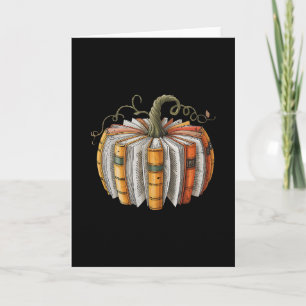 Fall Book Pumpkin Halloween Teacher Librarian Than Card