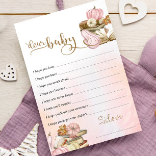 Fall Book Theme Baby Shower Wishes for Baby Game